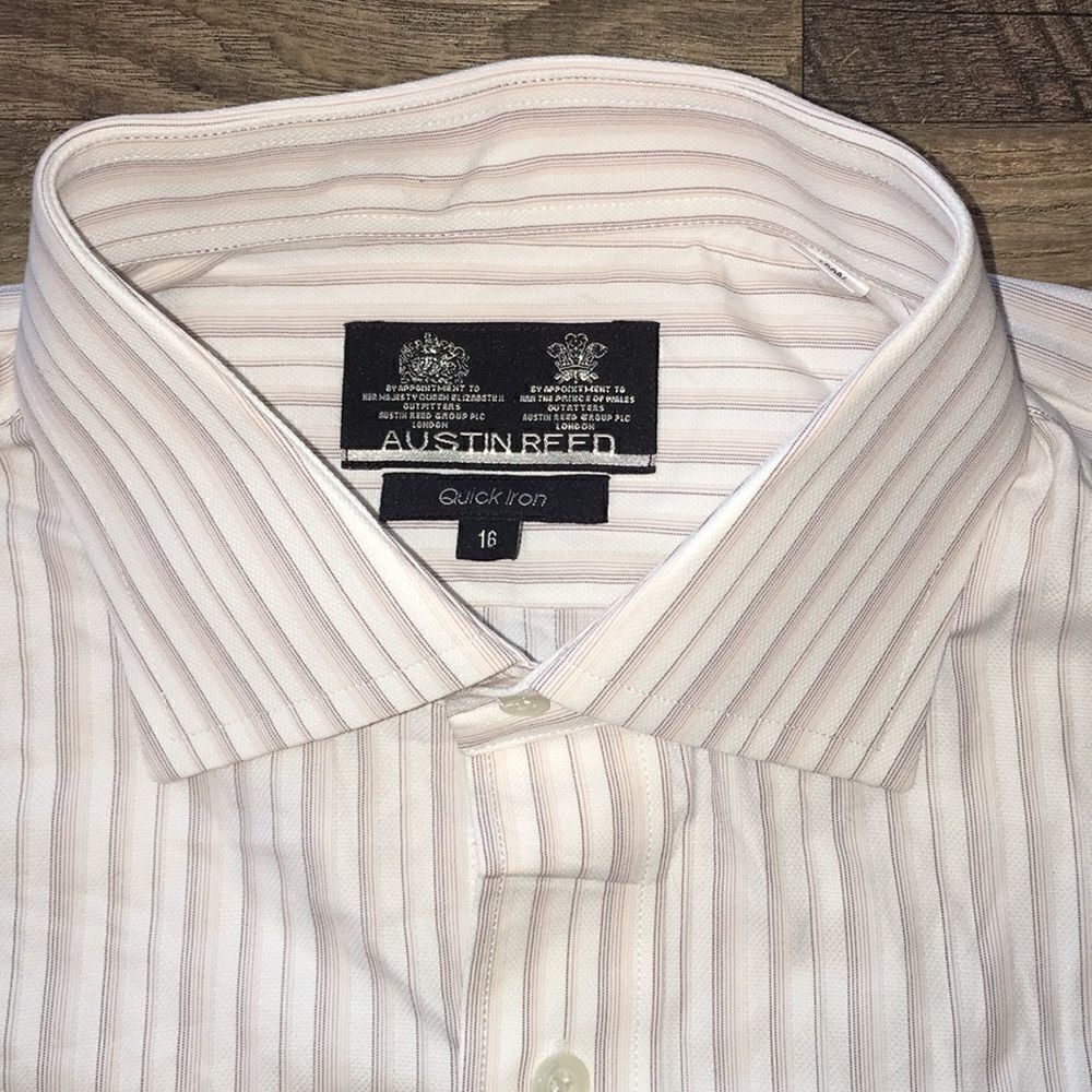 Austin Reed England Quick Iron Dress Shirt 16 x 34